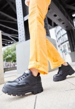 Buffalo Vegan Aspha- Casual Lace-Ups - Black -Fashion Shoe Store 00b614f0f93e45b5a6bfff5a1df8892a