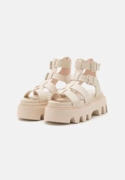 Buffalo Flora Fisher - Platform Sandals - Cream -Fashion Shoe Store 078d8ccc6ad245608ff701ee47b96ac2