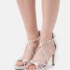 Buffalo Vegan Serena Bow - High Heeled Sandals - Silver-Coloured -Fashion Shoe Store 0d96d5ccdb464501af18426bb1f14450