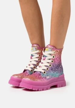 Buffalo Aspha Lace Up - Platform Ankle Boots - Fuchsia