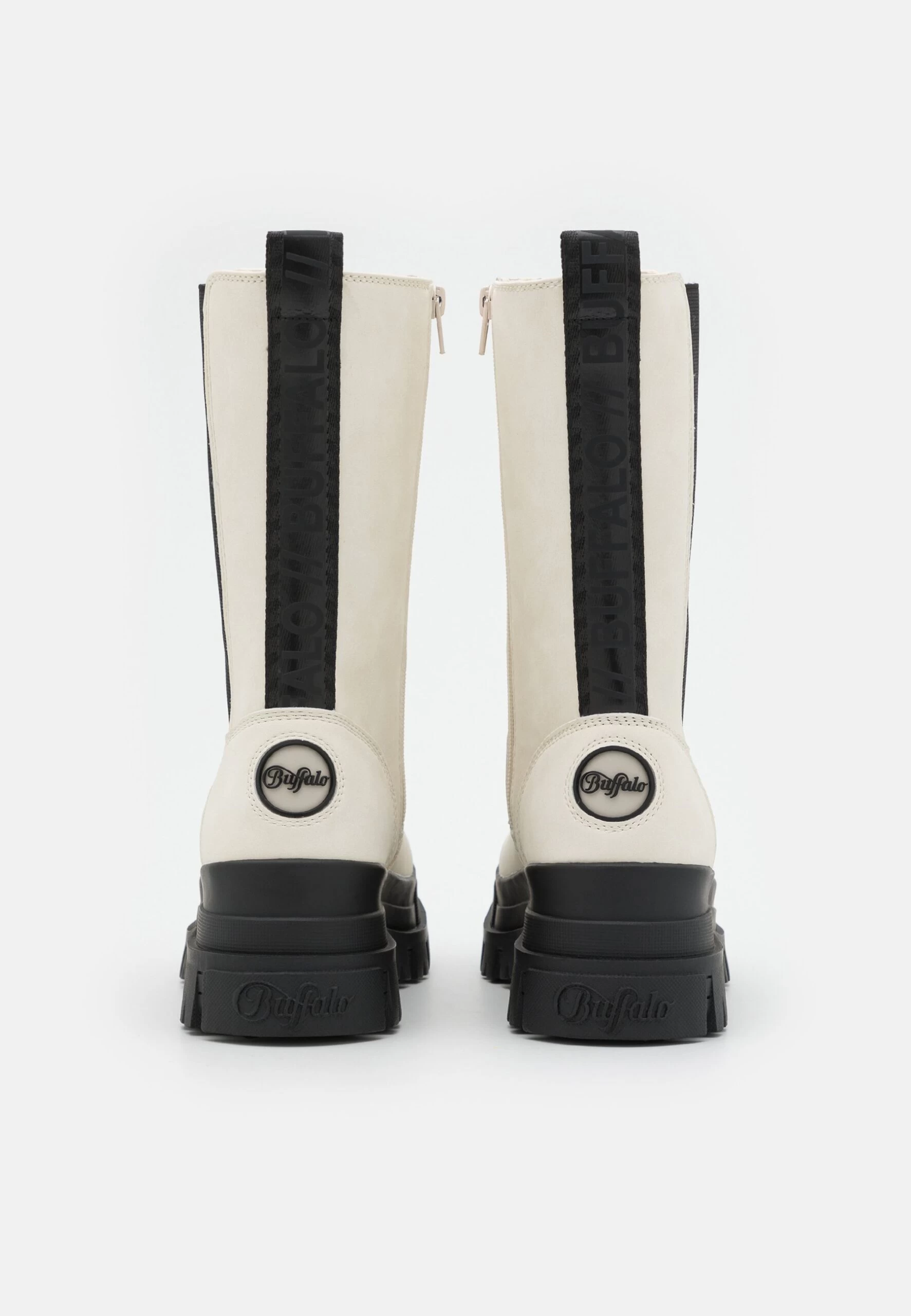 Buffalo Aspha Chelsea Hi - Platform Boots - Eggshell/Black 6 Buffalo Aspha Chelsea Hi - Platform Boots - Eggshell/Black - Image 4