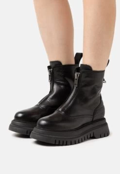 Buffalo Shade Zip Mid - Platform Ankle Boots - Black