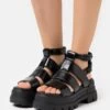 Buffalo Vegan Aspha- Platform Sandals - Black -Fashion Shoe Store 241d96e75758407b8b128c7269ff354f