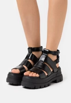 Buffalo Vegan Aspha- Platform Sandals - Black