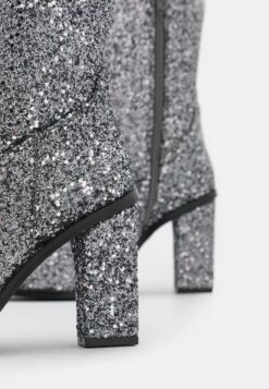 Buffalo Vegan Zoe Boot - High Heeled Boots - Gun Glitter -Fashion Shoe Store 26c564eecc00464bb07d5cf2f01244c7