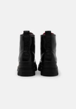 Buffalo Vegan Aspha Lace Up Hi - Platform Ankle Boots - Black -Fashion Shoe Store 2a95cf1ee32d4328b146e3a1eed46721