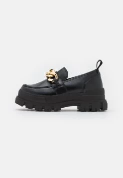 Buffalo Vegan Aspha Loafer Chain - Platform Heels