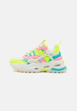 Buffalo Triplet Hollow - Trainers - White/Neon Multi-Coloured -Fashion Shoe Store 2c8988633f3a45f3ad911f995a0a4b04