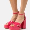 Buffalo Vegan May Cross - High Heeled Sandals - Hot Pink