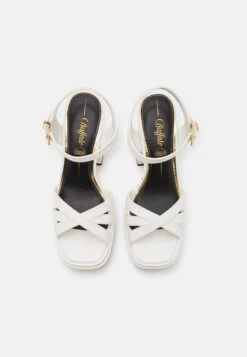 Buffalo Vegan May Donna - High Heeled Sandals - White -Fashion Shoe Store 349a358d10e743c586ad442fd353ed92