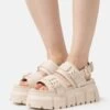 Buffalo Vegan Ava - Platform Sandals - Cream