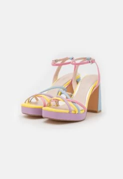 Buffalo Vegan Cherry Cage - Platform Sandals - Pastel Multi-Coloured -Fashion Shoe Store 3cfcde5cc26144f78ed1bbf970e811e4