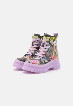 Buffalo Aspha- Platform Ankle Boots - Purple/Black Graffit -Fashion Shoe Store 47597c9d822b4759bd4fb0a8780fd68e