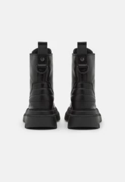 Buffalo Shade Zip Mid - Platform Ankle Boots - Black -Fashion Shoe Store 4c081f7d9e6f4aa483033241531af54f