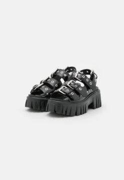 Buffalo Vegan Lion Hard - Platform Sandals - Black -Fashion Shoe Store 5bfea3180c0042e5b3821cc59ac7e597
