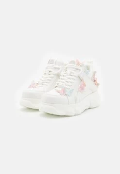 Buffalo Corin Butterflies Vegan - Trainers - White/Multi-Cloured -Fashion Shoe Store 5d3b6b0e813e4992b76b4b1dbc460715