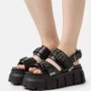 Buffalo Ava - Platform Sandals - Black -Fashion Shoe Store 61f25287d4634e5eb3bc2887600e6949