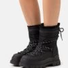 Buffalo Aspha Blizzard Warm - Lace-Up Ankle Boots - Black -Fashion Shoe Store 6c04590d40394fdb9c055acf1e38c1ef