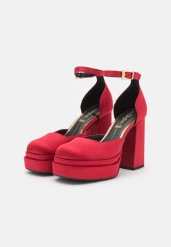 Buffalo May Dorsay - Platform Heels - Red -Fashion Shoe Store 73f48af72b0b460788656cb2242706f0