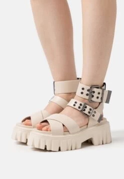 Buffalo Vegan Lion Choker - Platform Sandals - Cream