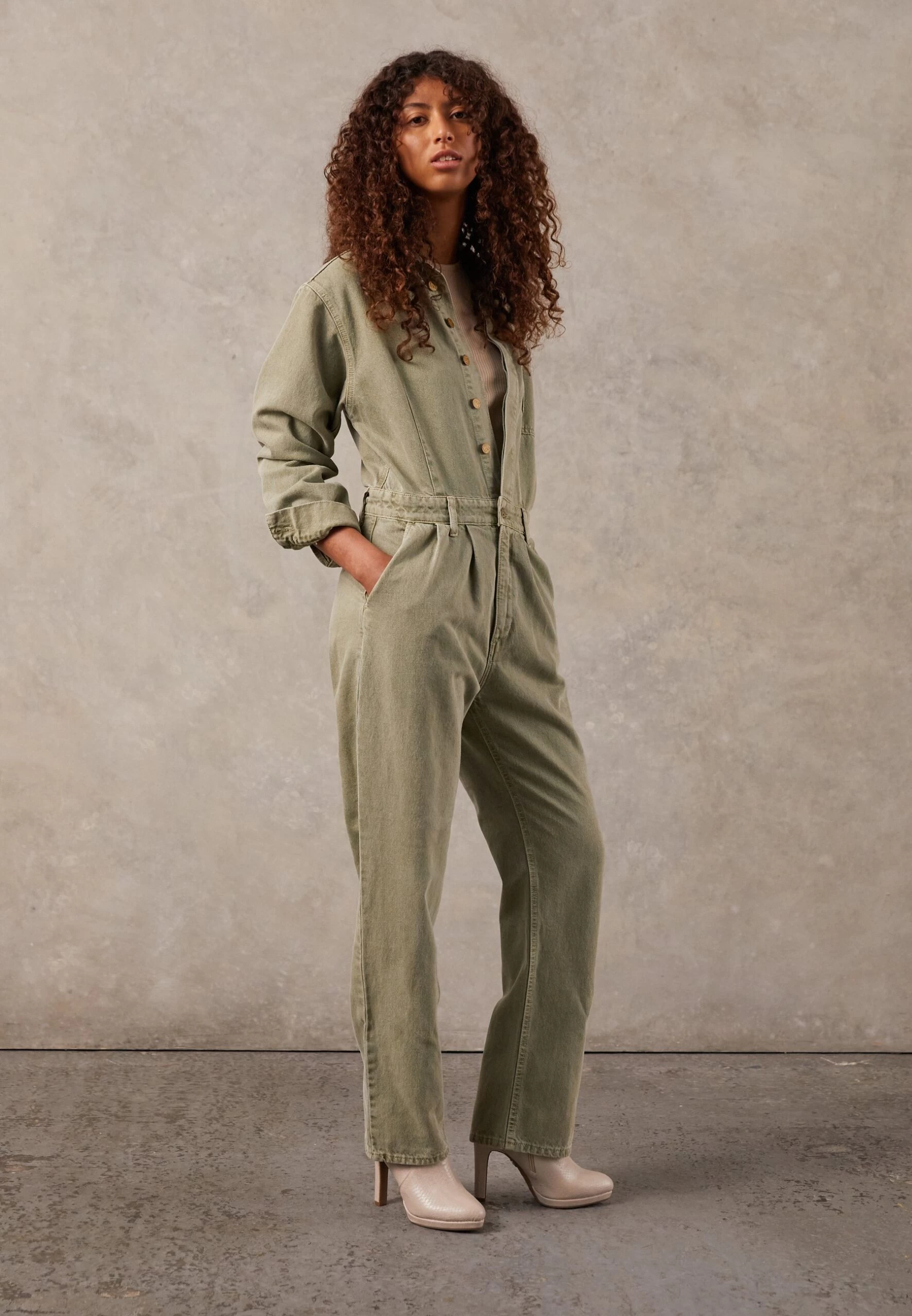 Buffalo Audrina - High Heeled Ankle Boots - Nude