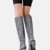 Buffalo Vegan Zoe Boot - High Heeled Boots - Gun Glitter -Fashion Shoe Store 808a0a04d6e8478b9112b294ed172979