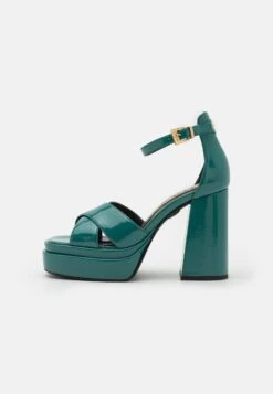 Buffalo May Cross - High Heeled Sandals - Petrol 9 Buffalo May Cross - High Heeled Sandals - Petrol -Fashion Shoe Store 84b8d47ef0fd4b9a850c436f430cff15
