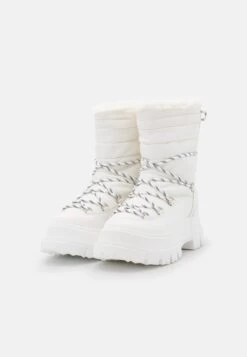 Buffalo Aspha Blizzard Warm - Lace-Up Ankle Boots - White -Fashion Shoe Store 8540e98ef32c4dd19d9b8bc1b04a6741