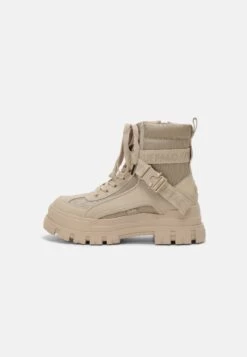 Buffalo Aspha Com - Lace-Up Ankle Boots - Beige