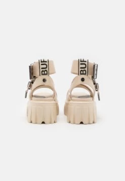 Buffalo Vegan Lion Choker - Platform Sandals - Cream -Fashion Shoe Store 89b45781d4ec4bb9ac34b4e434457b34