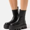 Buffalo Flora Sockboot - Platform Ankle Boots - Black -Fashion Shoe Store 8a39865ea8e8481d8d07ae38846d9f8f