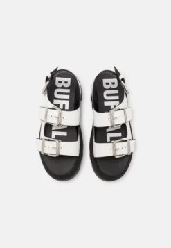 Buffalo Flora On - Platform Sandals - White -Fashion Shoe Store 8ba643a2e2824469b80a758fd9d08f01