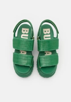 Buffalo Vegan Aspha - Platform Sandals - Croco Green -Fashion Shoe Store 94dea107cbd740fb8b7209fa4c62b0f9