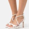 Buffalo Serena Bow Vegan - High Heeled Sandals - White -Fashion Shoe Store 9802f4836e604653986224435b4b3cb7