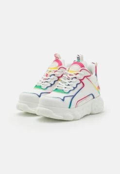 Buffalo Chai - Trainers - White/Rainbow -Fashion Shoe Store 99bf1092197c40cfbc584cb90006ec45