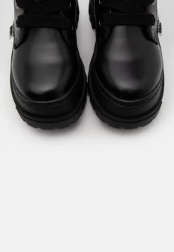 Buffalo Vegan Aspha Lace Up Hi - Platform Ankle Boots - Black -Fashion Shoe Store a0c58577d538415392b4ddc5d9400af6