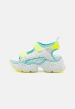 Buffalo Binary Track - Platform Sandals - White Neon -Fashion Shoe Store a2254774a13b4d7b80a581620243c821