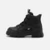 Buffalo Vegan Aspha Mid - High-Top Trainers - Black -Fashion Shoe Store a352da1791b74791a21d58001606b592