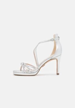 Buffalo Vegan Serena Bow - High Heeled Sandals - Silver-Coloured -Fashion Shoe Store a5af31de5f144416b003788d2b1ced6f