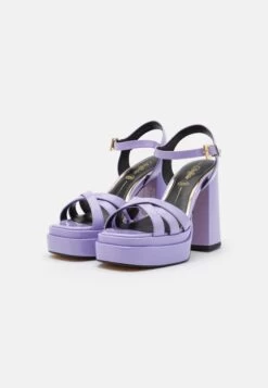 Buffalo Vegan May Donna - High Heeled Sandals - Lavender -Fashion Shoe Store b37f416b0c0840aaa87be076a62a2518