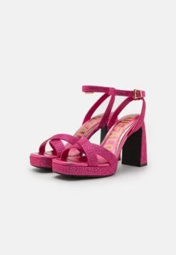 Buffalo Cherry Spark - High Heeled Sandals - Hot Pink -Fashion Shoe Store b68f8a022d634f0e96e203c801b1d8fc