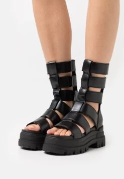 Buffalo Vegan Aspha Zeus - Platform Sandals - Black