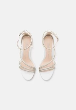 Buffalo Mary Shine - High Heeled Sandals - White -Fashion Shoe Store b9cba410cf6e4a7291aa90c00784b6b5