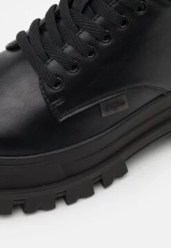 Buffalo Vegan Aspha - Casual Lace-Ups - Black -Fashion Shoe Store bf65021b9ebd4bca92601fa745b63431