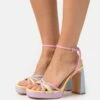 Buffalo Vegan Cherry Cage - Platform Sandals - Pastel Multi-Coloured -Fashion Shoe Store d3aea9b2a51e4fbd9027ad216ccdc52b