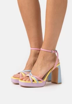 Buffalo Vegan Cherry Cage - Platform Sandals - Pastel Multi-Coloured