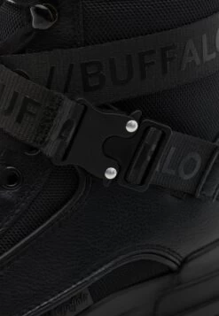 Buffalo Aspha - Lace-Up Ankle Boots - Black -Fashion Shoe Store d65f1db83a0f492a9be574c03990cbc2