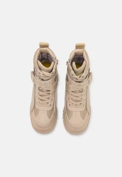 Buffalo Vegan Aspha- Lace-Up Ankle Boots - Beige -Fashion Shoe Store e3361c82224a424a9e24aecdc5138198