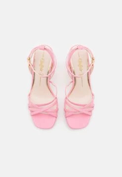 Buffalo Vegan Cherry Cage - Platform Sandals - Pink -Fashion Shoe Store fbe46cae6efb42b0886d262b84e878b4